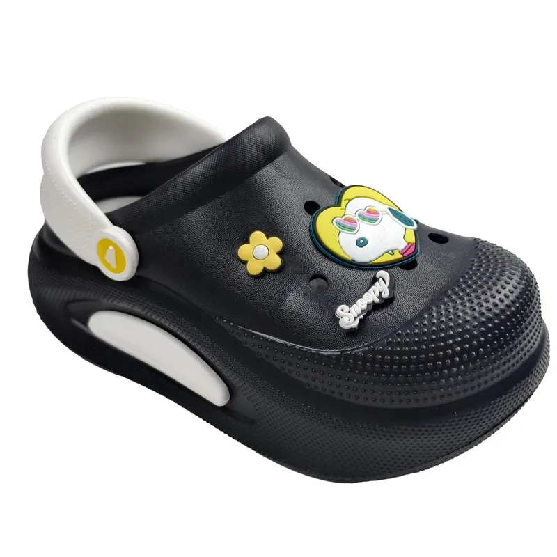 SNOOPY - Sandalias Mujer Clog Casual Snoopy Negro