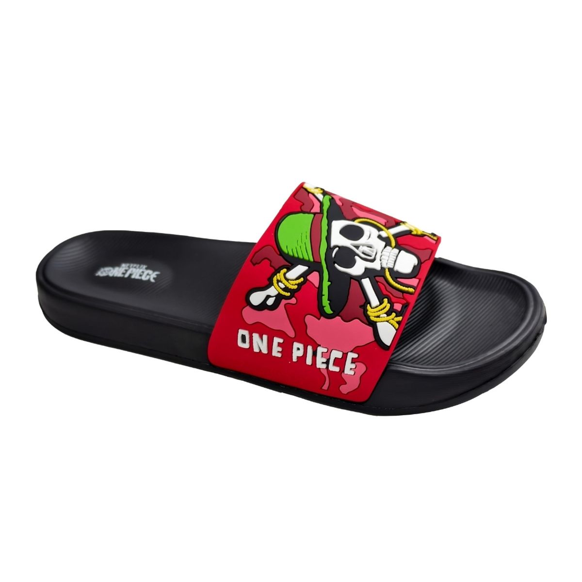 ONE PIECE - Sandalias Hombre Playeras One Piece Luffy Negro
