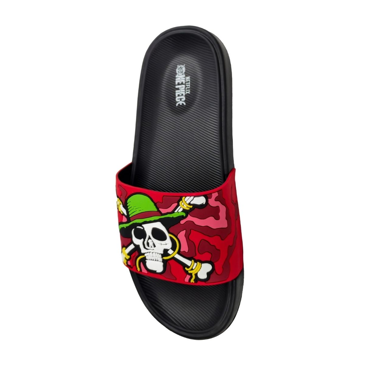ONE PIECE - Sandalias Hombre Playeras One Piece Luffy Negro