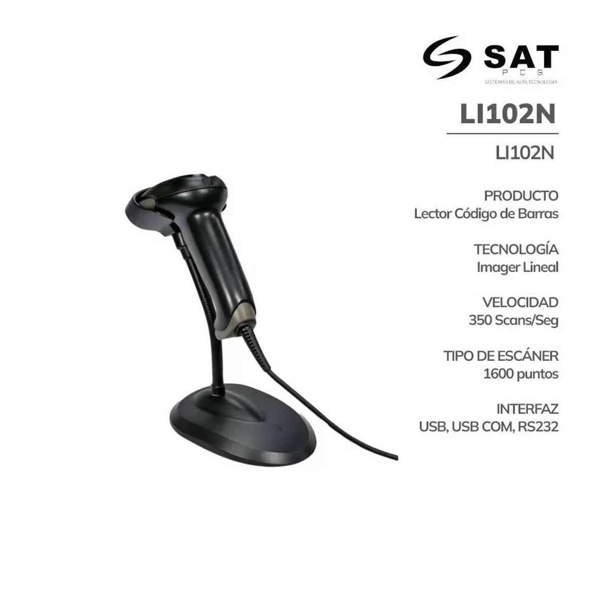 SAT PCS - Lector De Código De Barras SAT LI102N