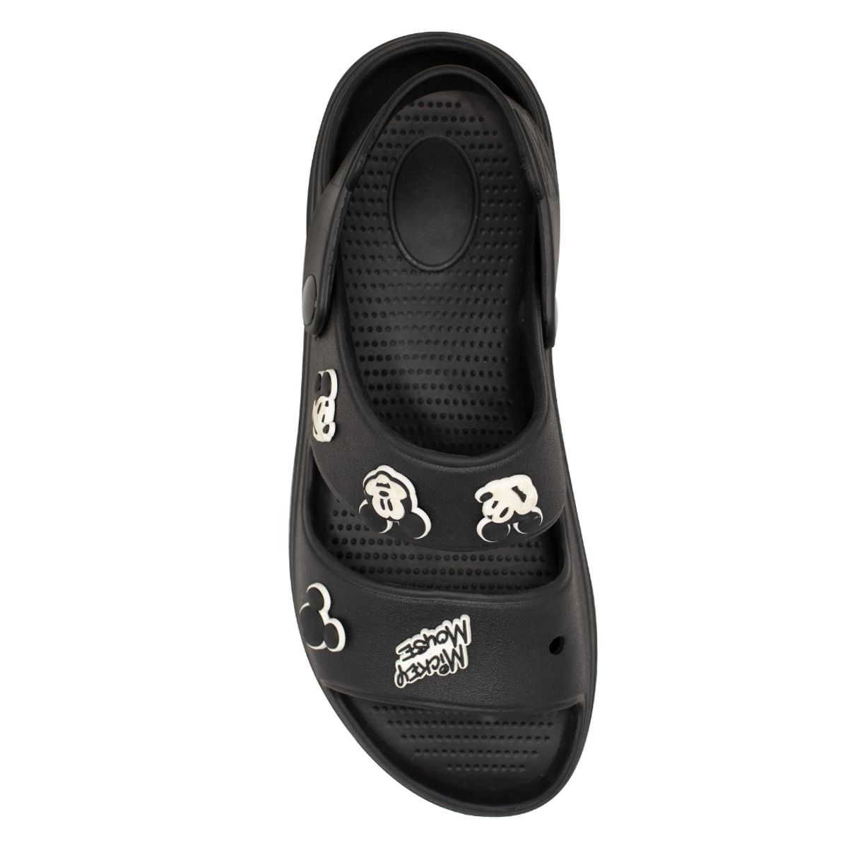 MICKEY MOUSE - Sandalias Mujer Playera Plataforma Mickey Mouse Negro