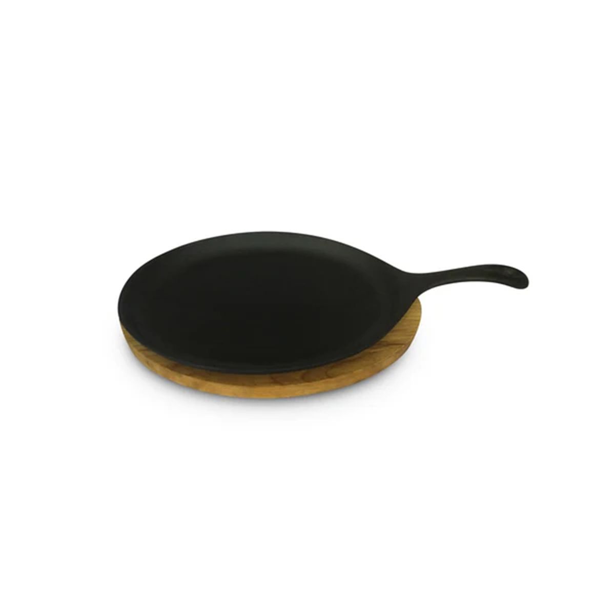 RECORD - SARTEN OVALADA DE HIERRO FUNDIDO RECORD CON BASE DE MADERA