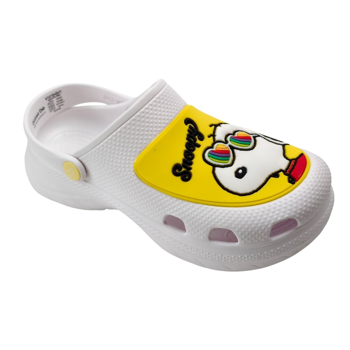 SNOOPY - Sandalias Mujer Clog Casual Snoopy Blanco