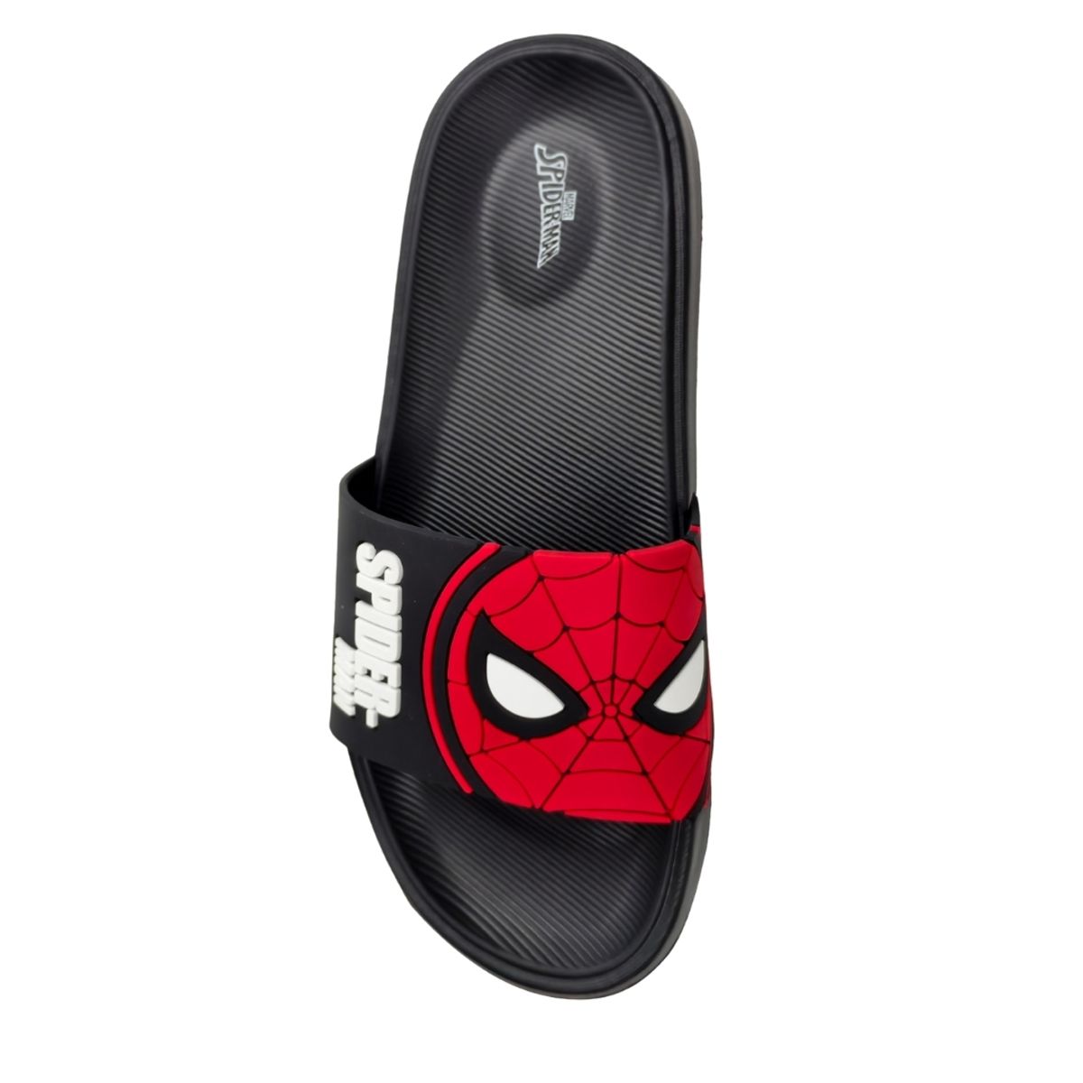 MARVEL - Sandalias Hombre Playeras Spiderman Negro