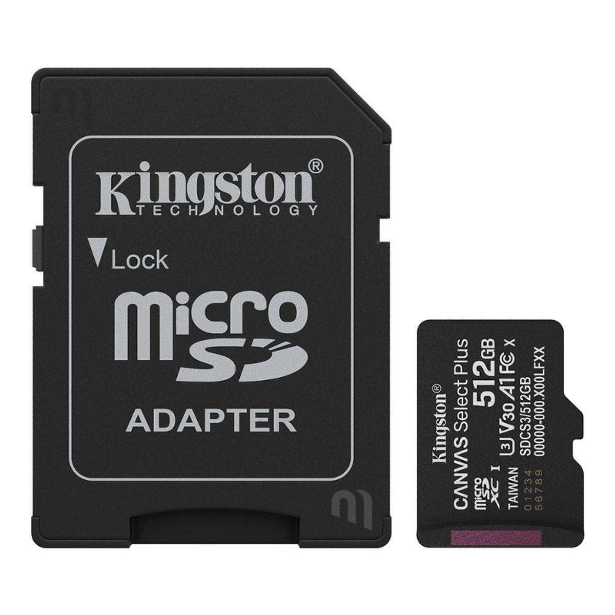 KINGSTON - MEMORIA MICRO SD KINGSTON CANVAS SELECT 512GB 150MBS SDCS3 512GB ORIGINAL