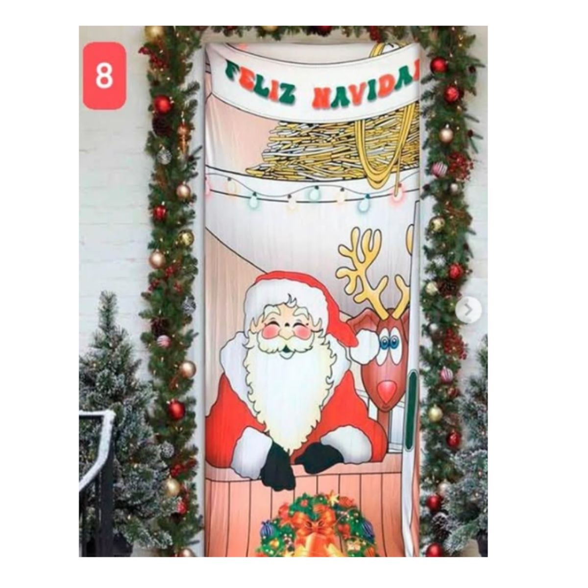 CUTE - FUNDA DE PUERTA CON DISEÑO NAVIDEÑO