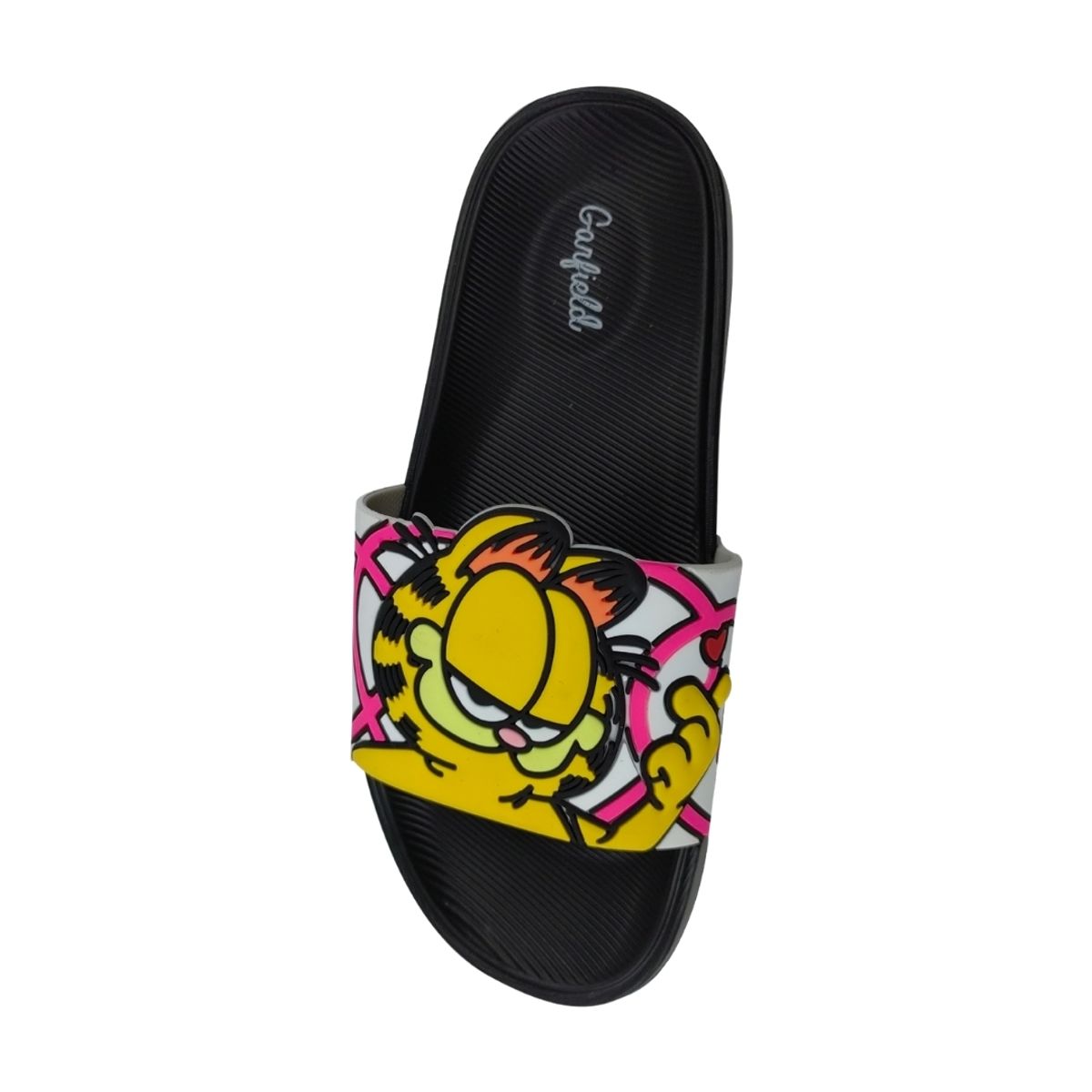 GARFIELD - Sandalias Mujer Playeras Garfield Negro