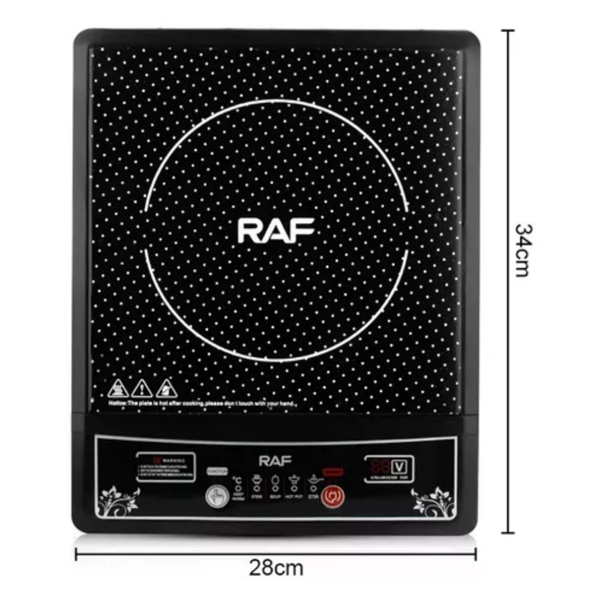 RAFF - Cocina De Inducción 2000W  Rápida Y Segura
