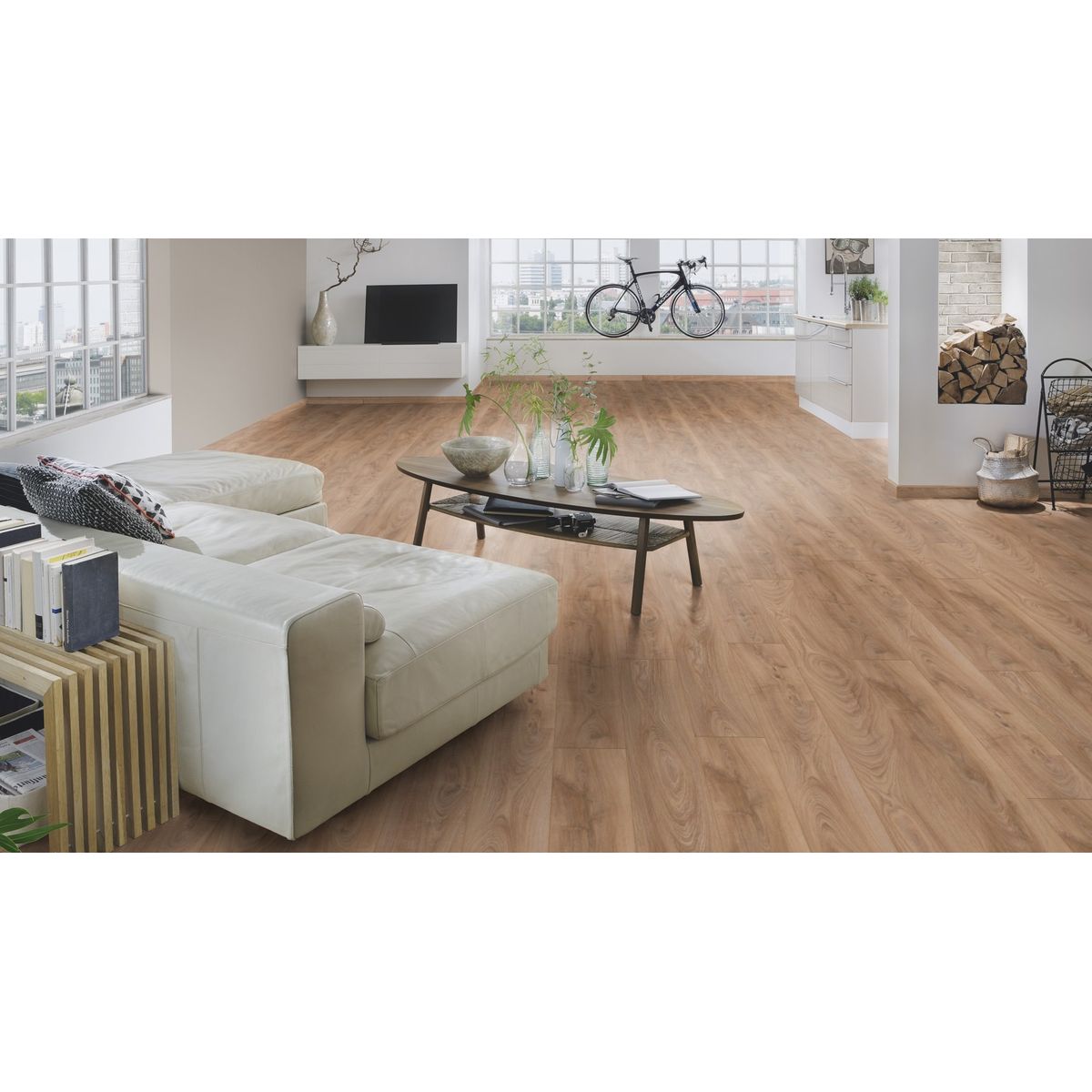 BALEXPO - Piso laminado Hidrofugo Victoria Oak, Organic Classic; 8 mm AC5V4; 195 x 1288 mm
