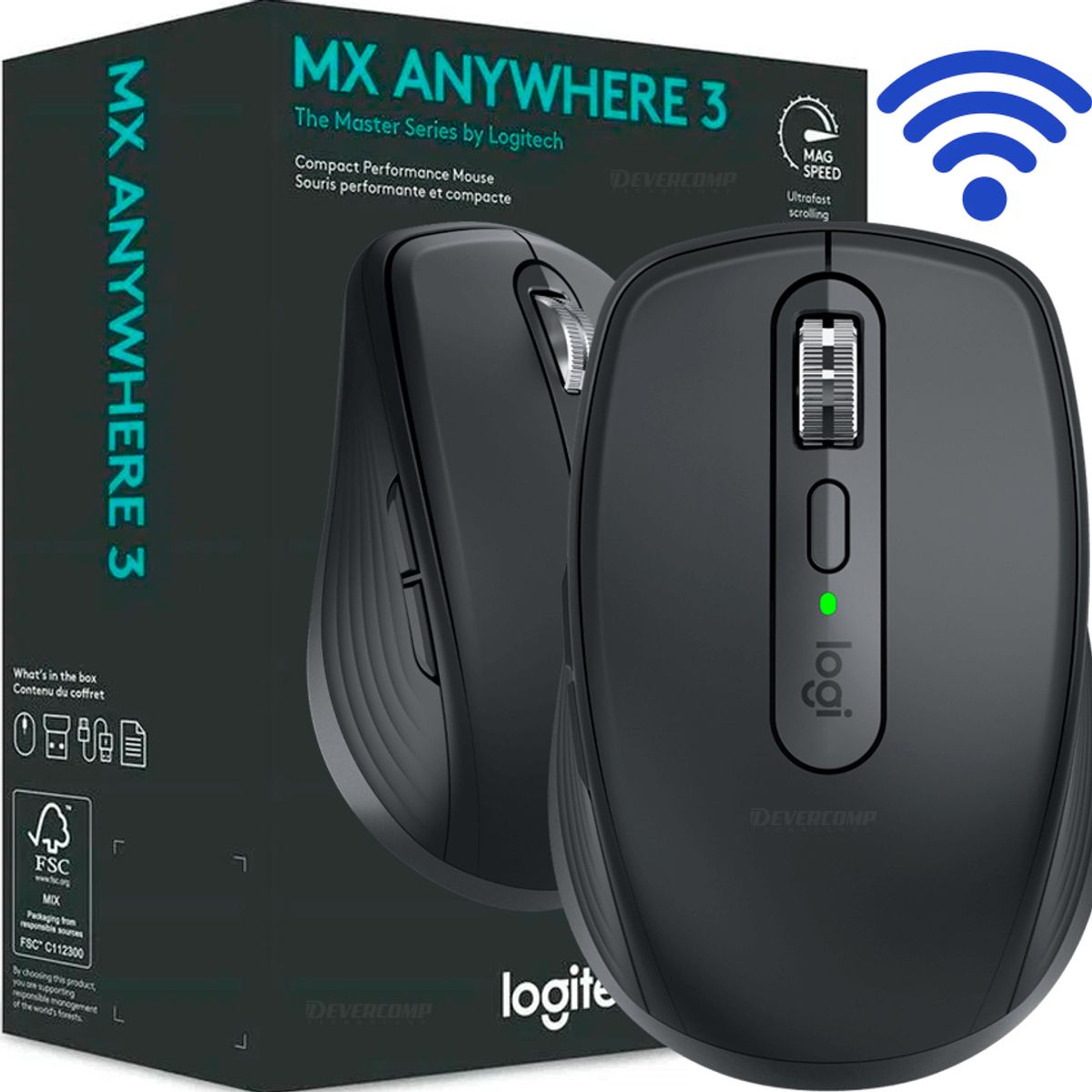 LOGITECH - Mouse Logitech Mx Anywhere 3S Bluetooth Black