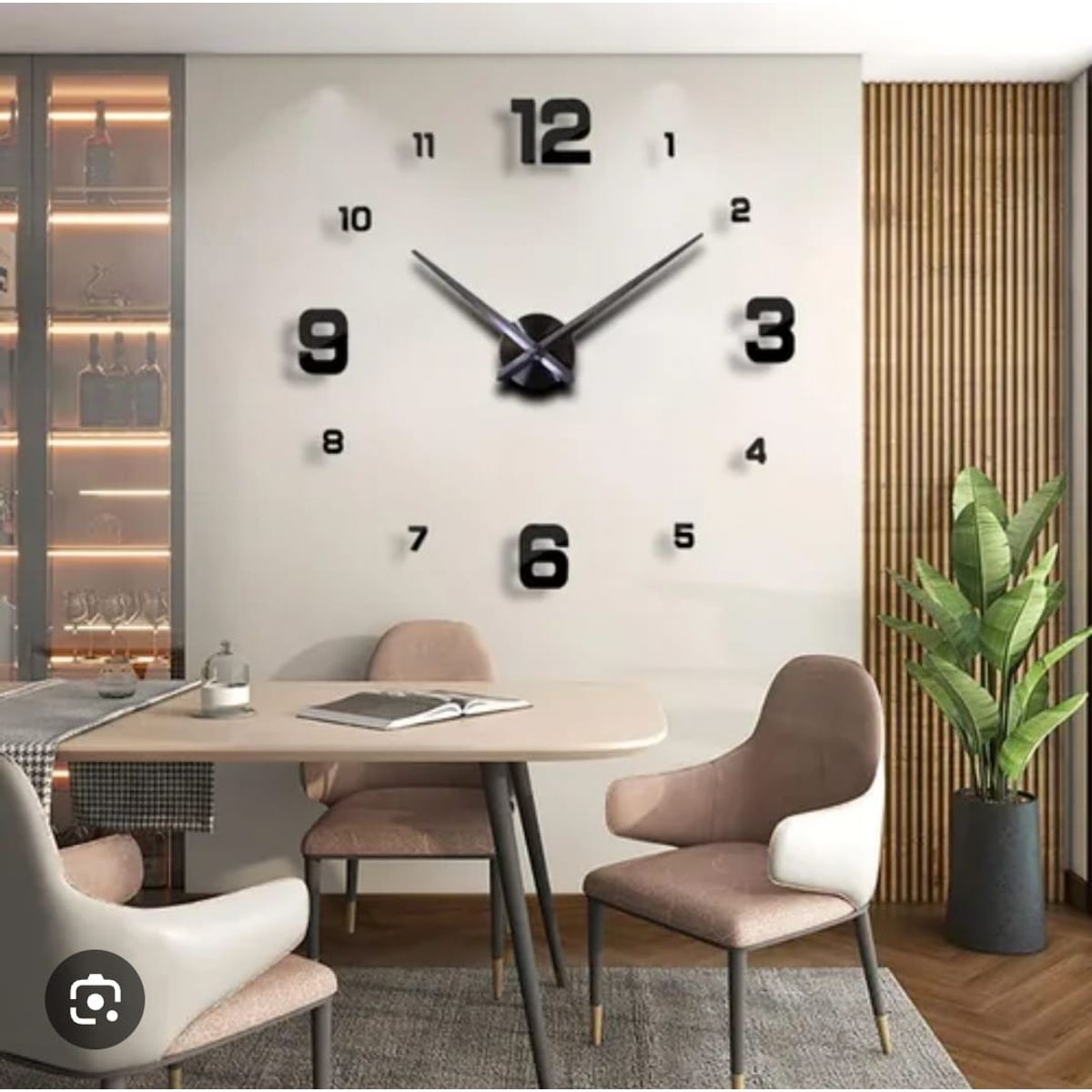 OEM - Reloj De Pared Digital 3d Moderno Y Grande De 110cm color madera