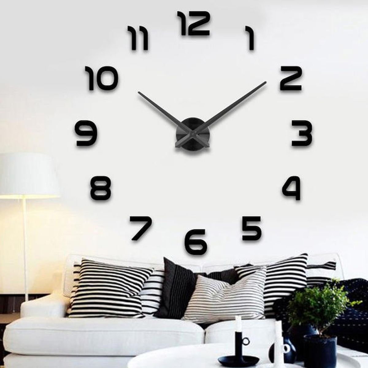 OEM - Reloj De Pared Digital 3d Moderno Y Grande De 110cm color madera