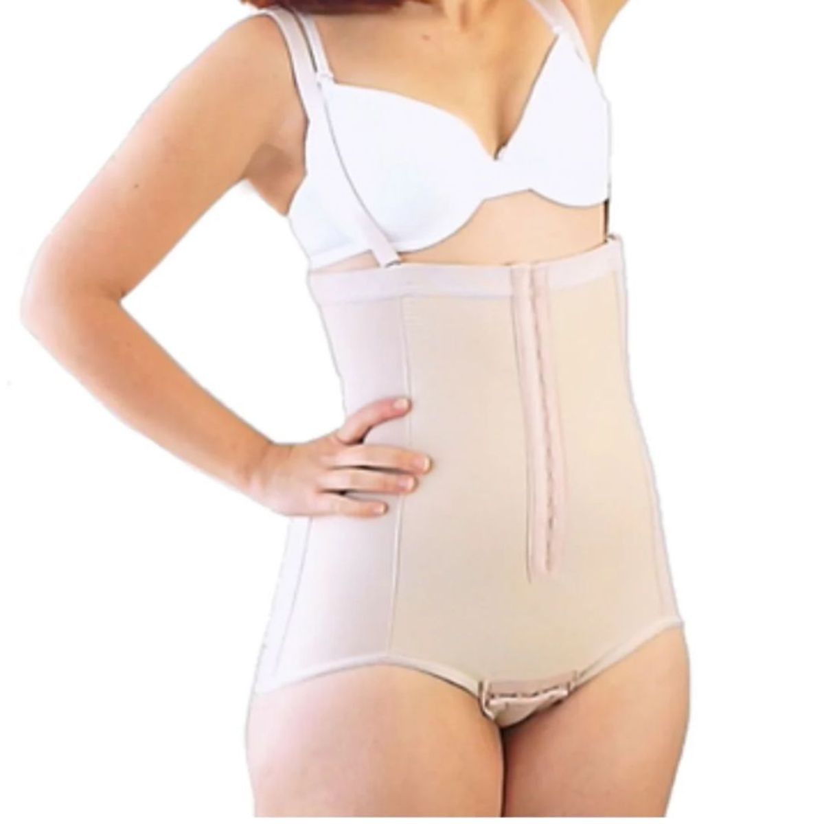 GENERICO - Faja Post Parto Cesárea o Parto Natural Modeladora Alta Compresión Beige XL