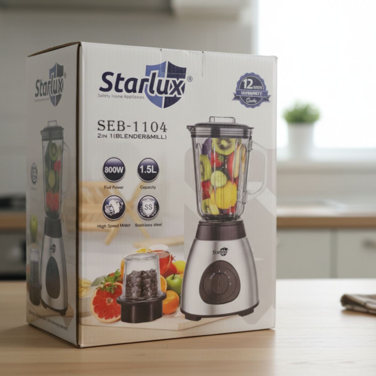 GENERICO - Licuadora + Molinillo Starlux 2en1 15L SEB-1104