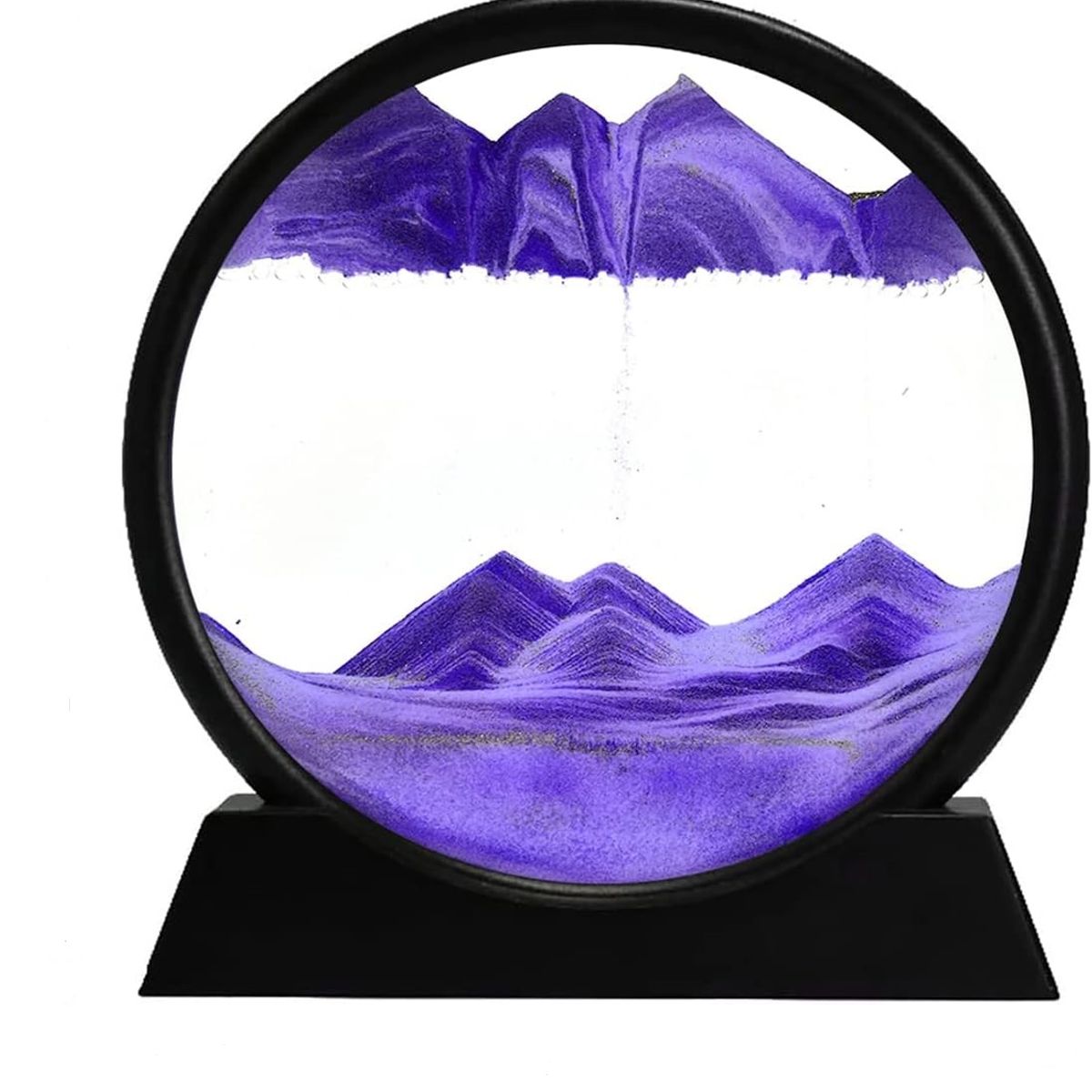 GENERICO - Reloj De Arena 3D Vidrio Redondo con Arena Movediza Líquida Decoración Relajante Hogar U Oficina