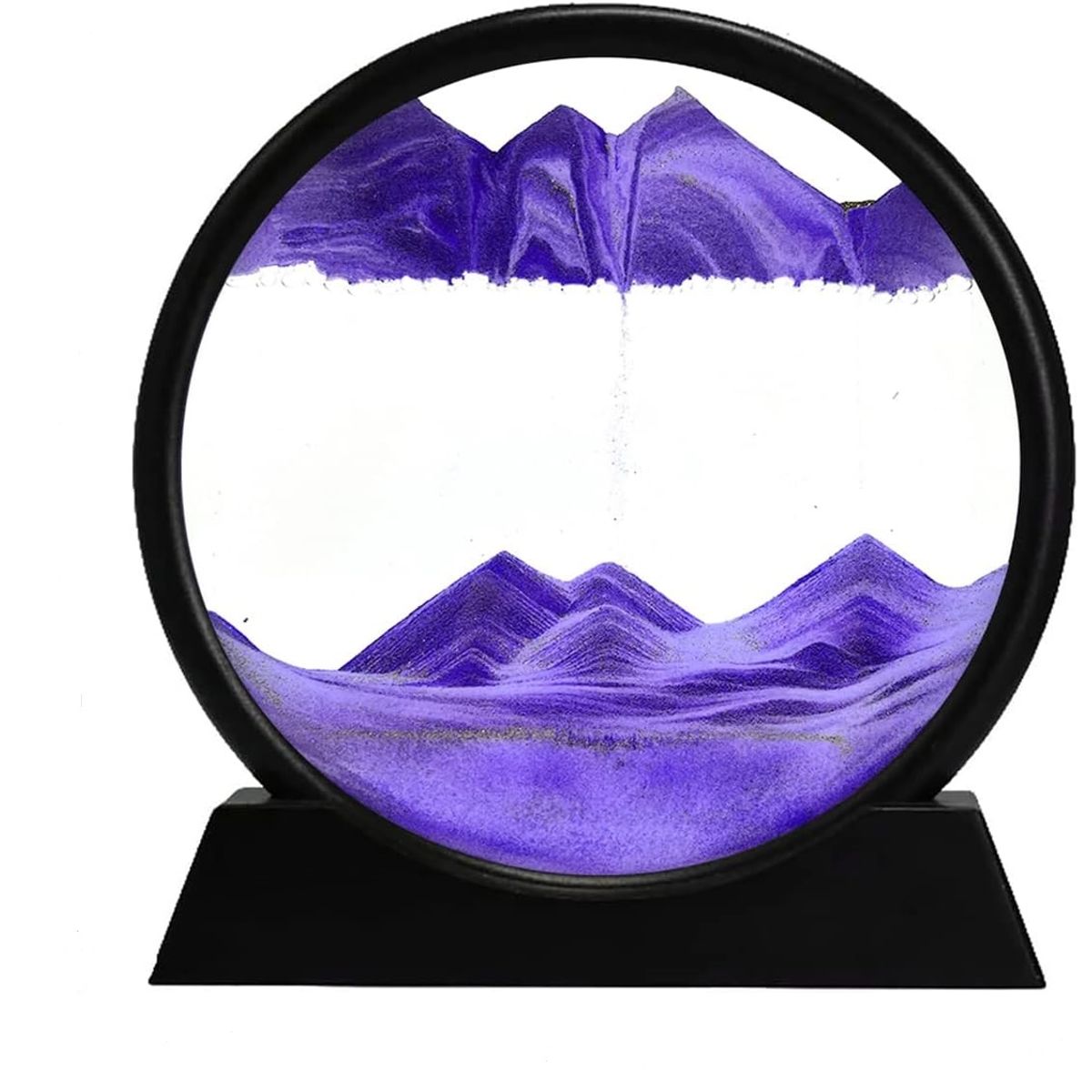 GENERICO - Reloj De Arena 3D Vidrio Redondo con Arena Movediza Líquida Decoración Relajante Hogar U Oficina