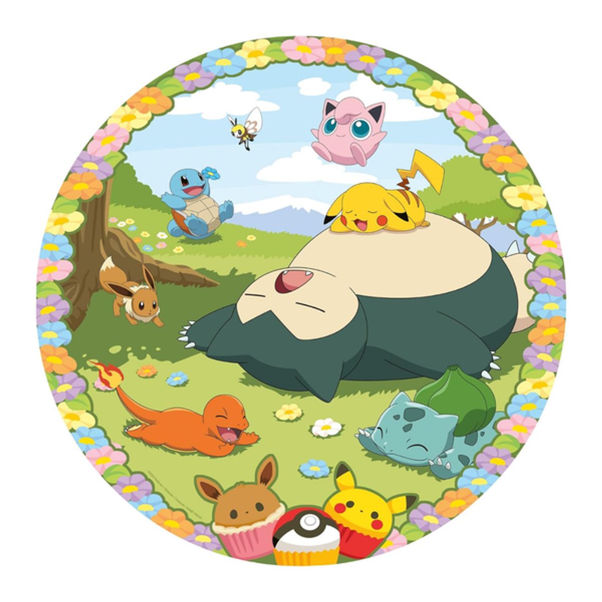 RAVENSBURGER - Rompecabezas circular 500 piezas modelo Pokémon floreciente