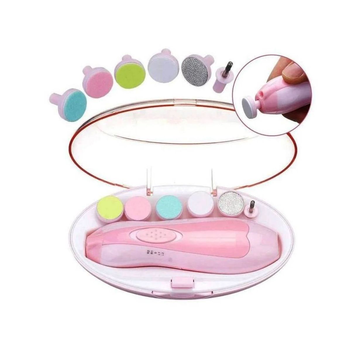 LH ELECTRONIC - Kit de Cortauñas Portátil Seguros para Bebes ROSADO
