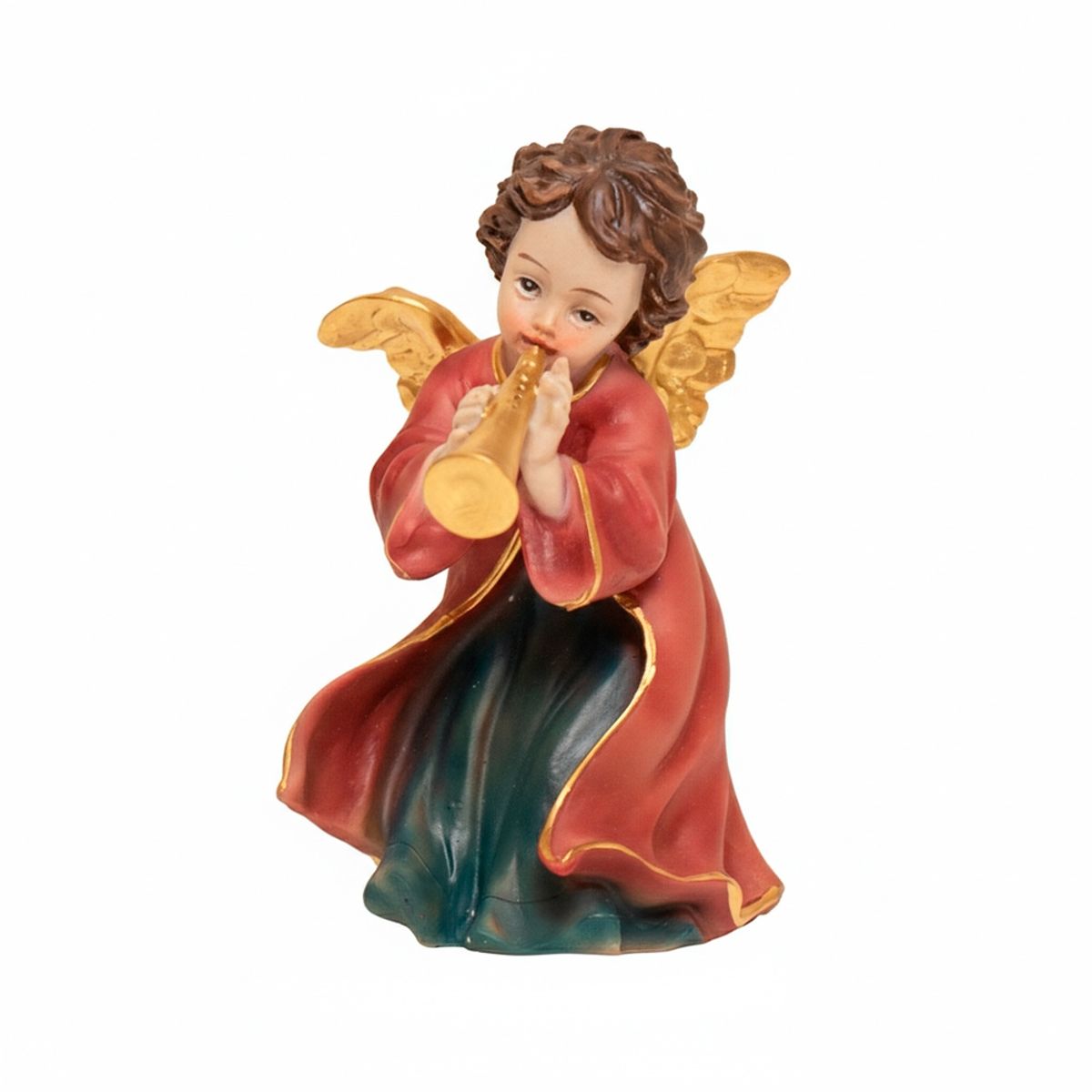 PANORAMA HOGAR - Ángel Decorativo con Corneta 10CM de Poliresina