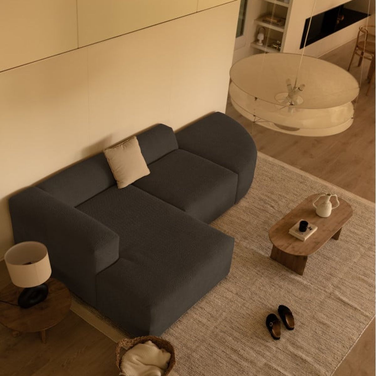 VENTITAS HOME - Sofá Seccional Sam Ventitas Home gris oscuro