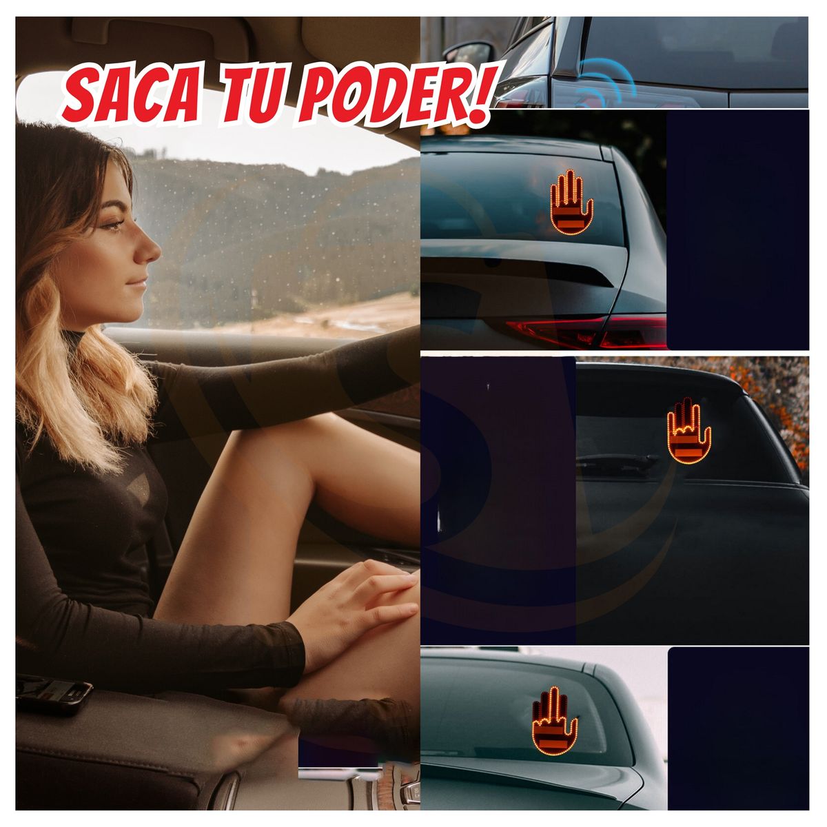 GENERICO - Luz Led Señal De Mano Con Gestos Para Auto Con Control