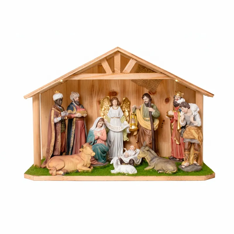 PANORAMA HOGAR - Nacimiento con Establo Grande 33CM Poliresina