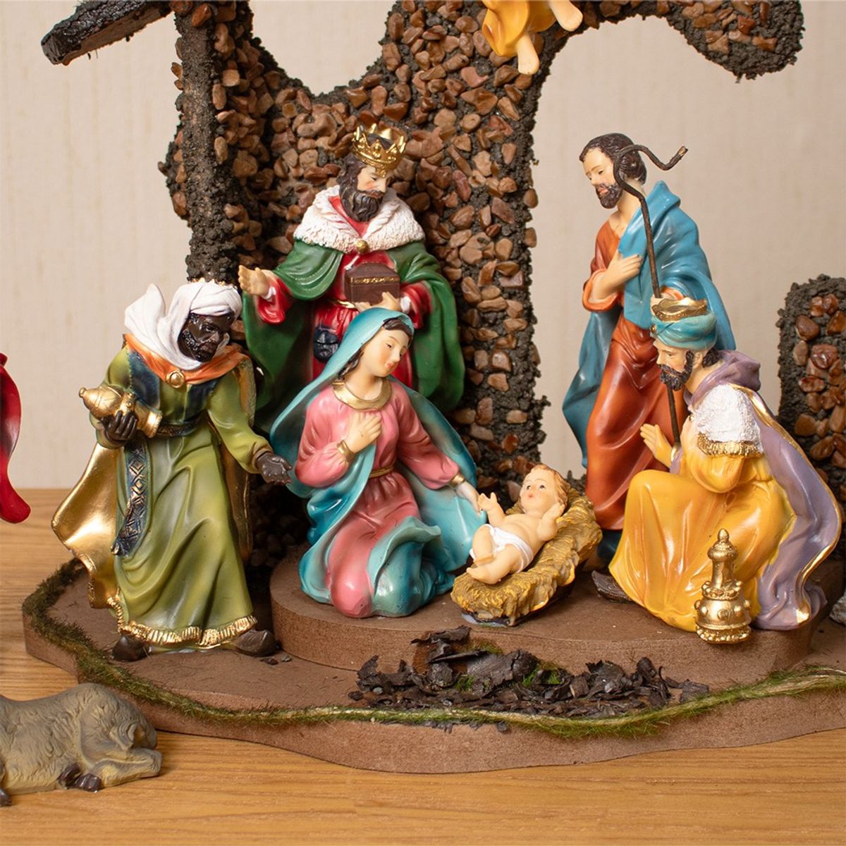 PANORAMA HOGAR - Nacimiento con Establo 35CM Poliresina