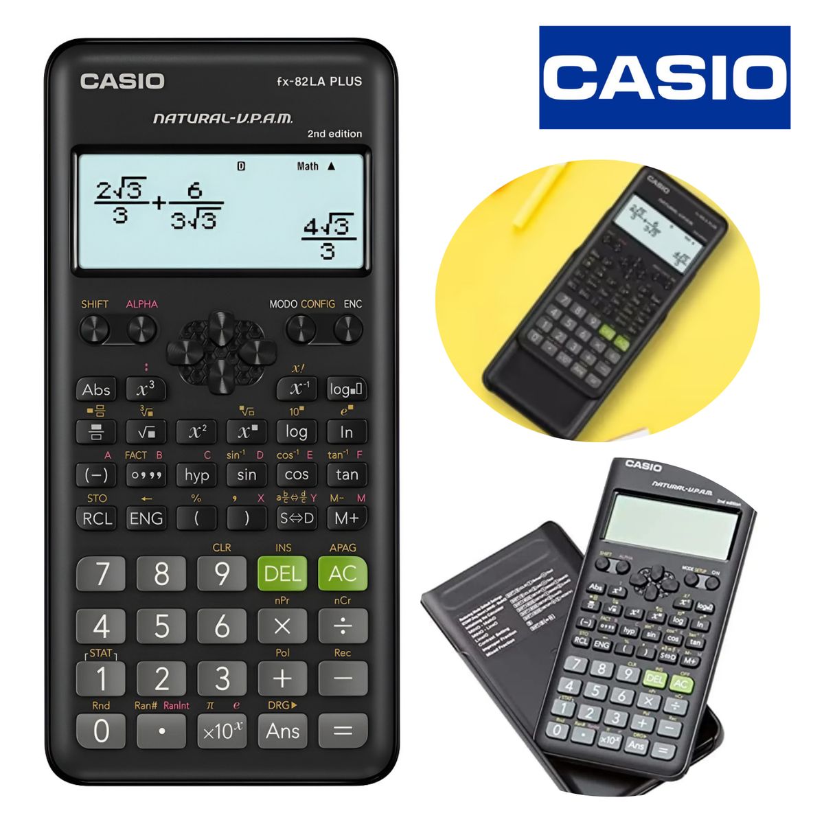 CASIO - Calculadora Científica Casio FX-82LA PLUS-2 BK  Negro
