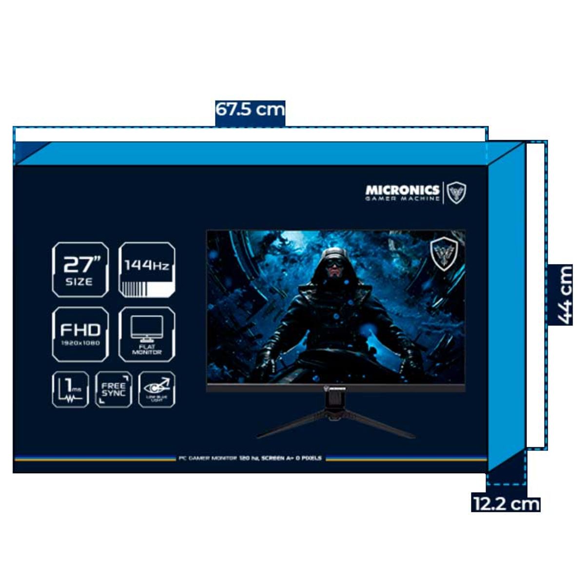 MICRONICS - Monitor Gamer Micronics Fenix MF27FF 27 Full HD IPS 144HZ 1MS HDR AMD FreeSync