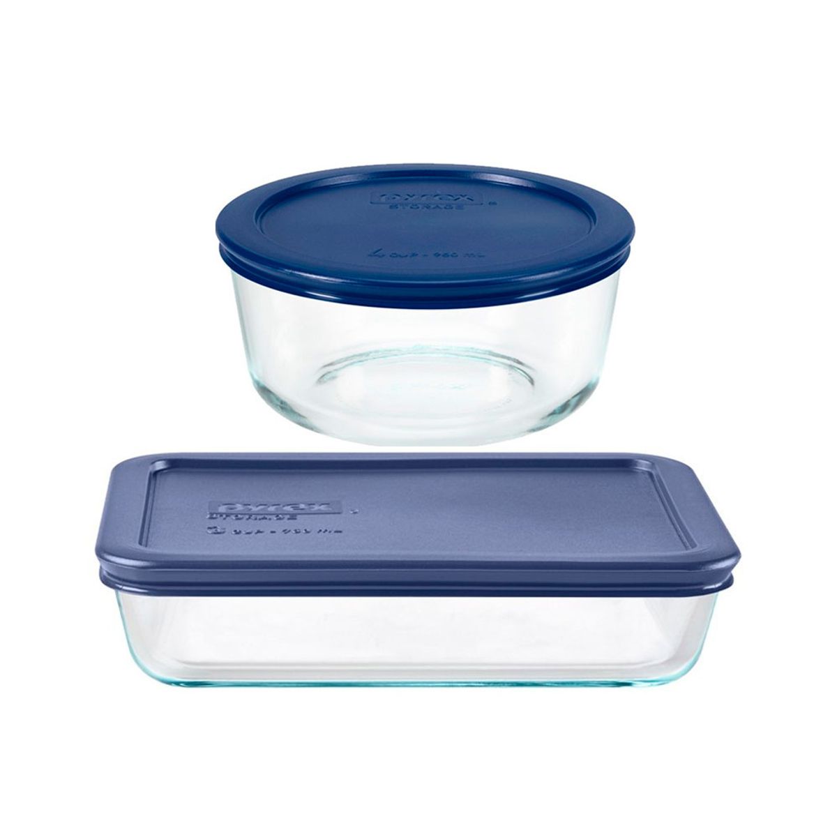 PYREX - Set Tapers Pyrex Rectangular 750ml+Bowl 950ml 24999