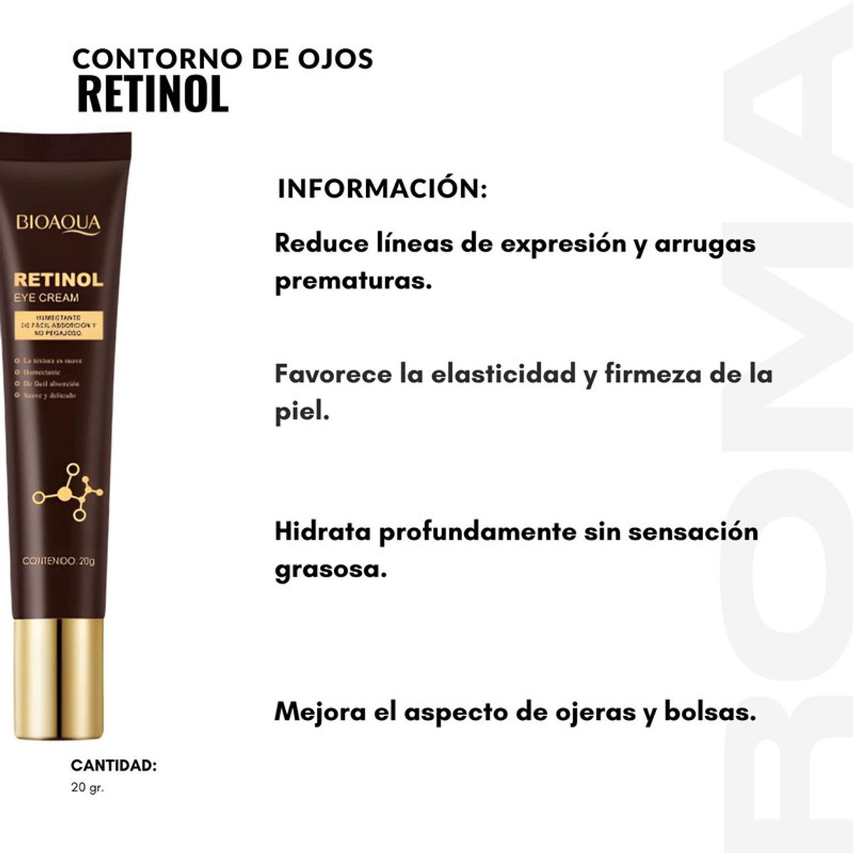 BIOAQUA - PACK 2 CONTORNO DE OJOS RETINOL 20G BIOAQUA