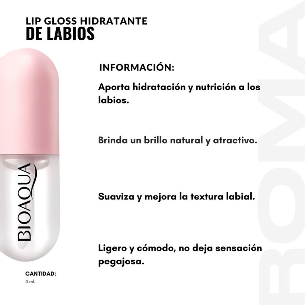 BIOAQUA - PACK 2 LIP GLOSS HIDRATANTE DE LABIOS 4ML BIOAQUA