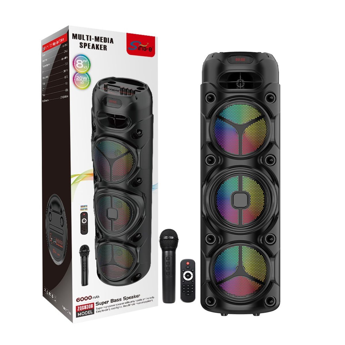 GENERICO - PARLANTE SING-E modeloZQS 8308 con Micro y control