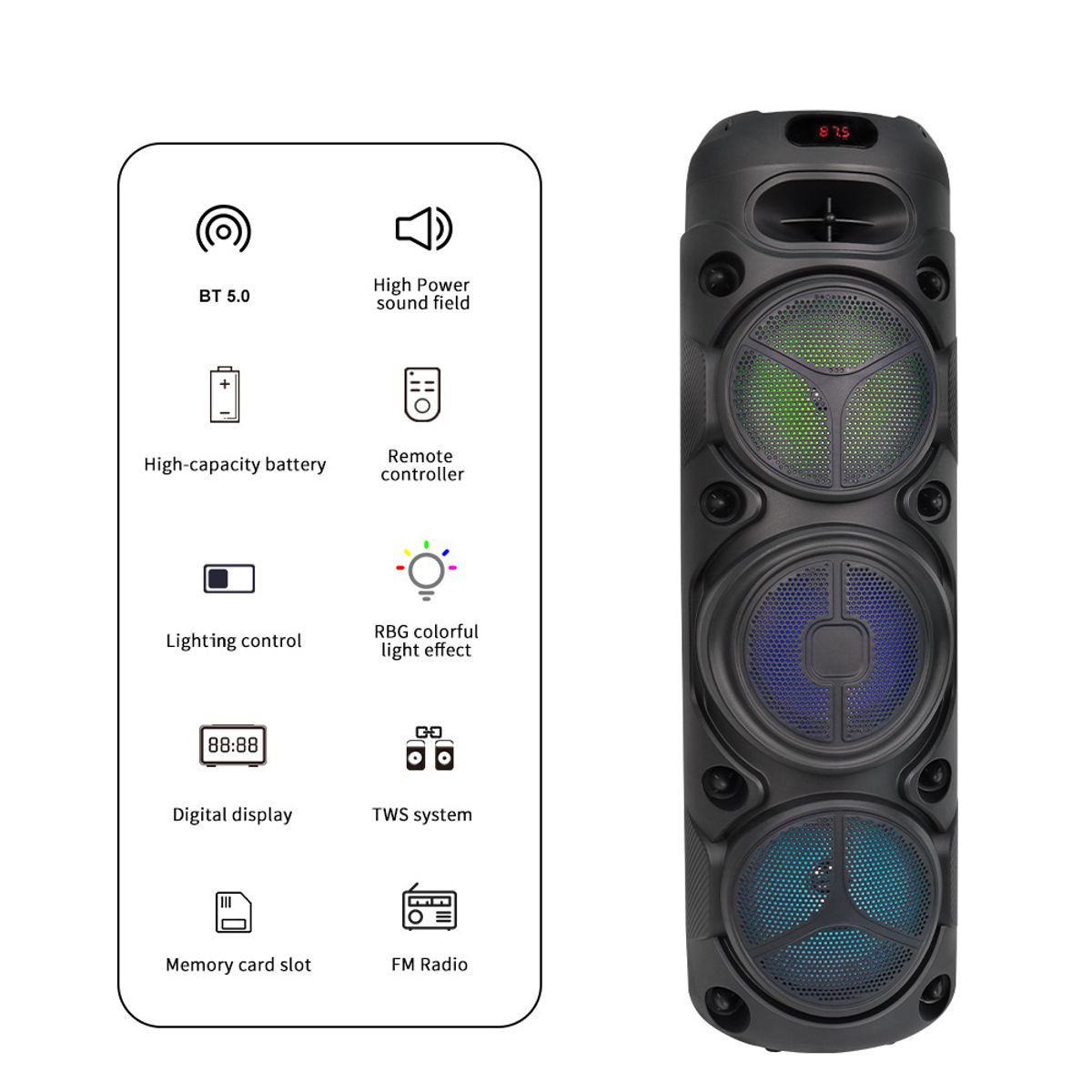 GENERICO - PARLANTE SING-E modeloZQS 8308 con Micro y control