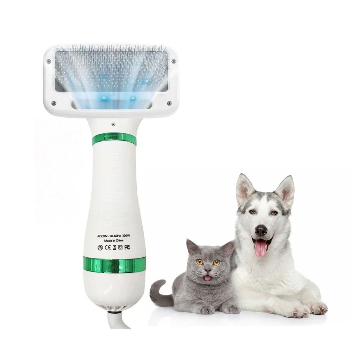 OEM - Peine secador de Pelo de Mascotas con Botón Quita Pelos