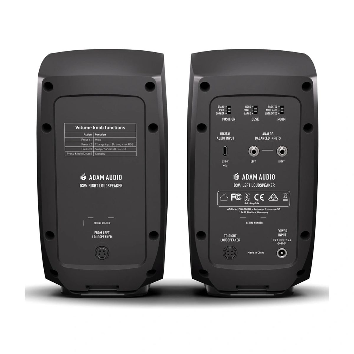 ADAM AUDIO - Monitor de Estudio Adam Audio D3V Black Par