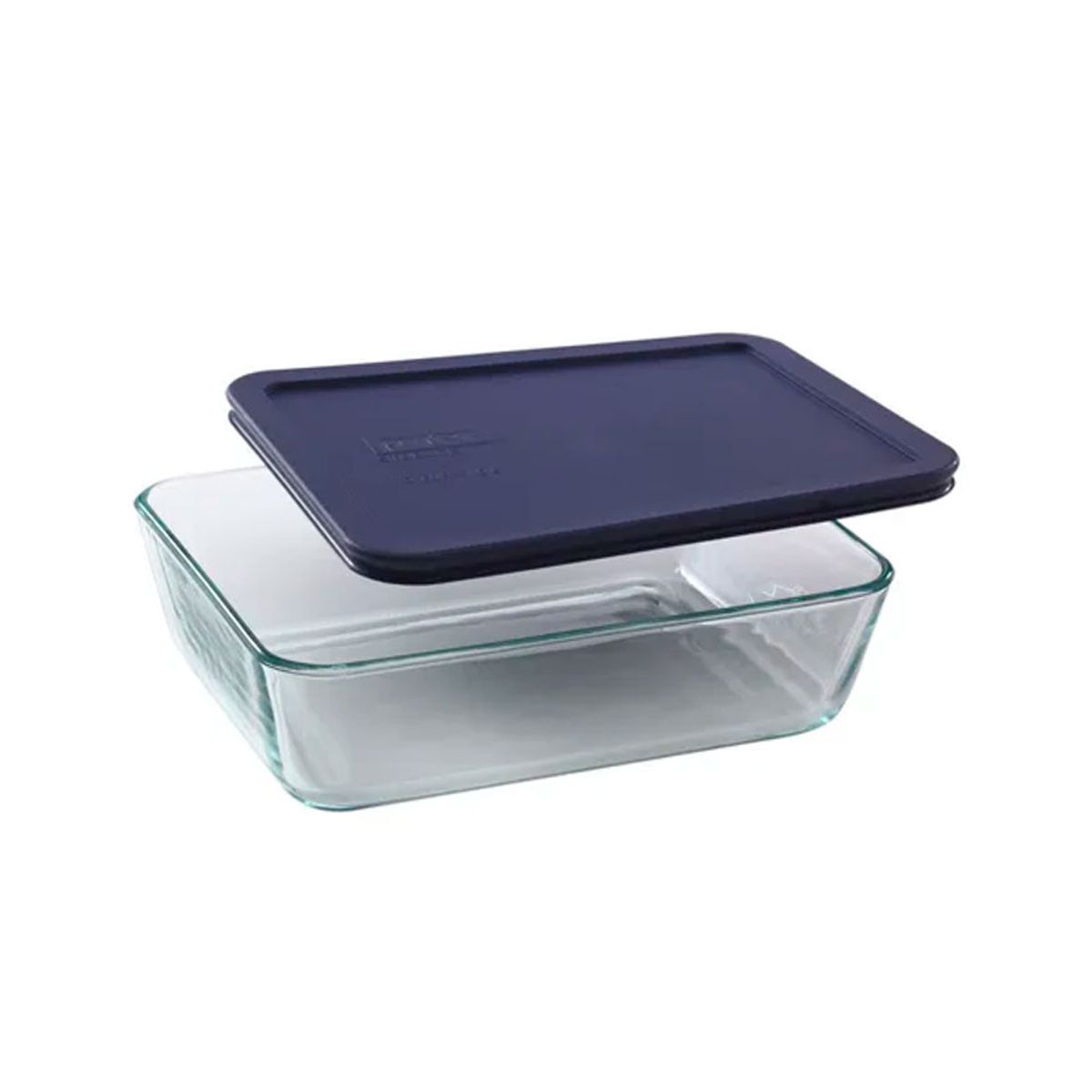 PYREX - Fuente Rectangular Pyrex  1.42lt con tapa Azul - Sku24105
