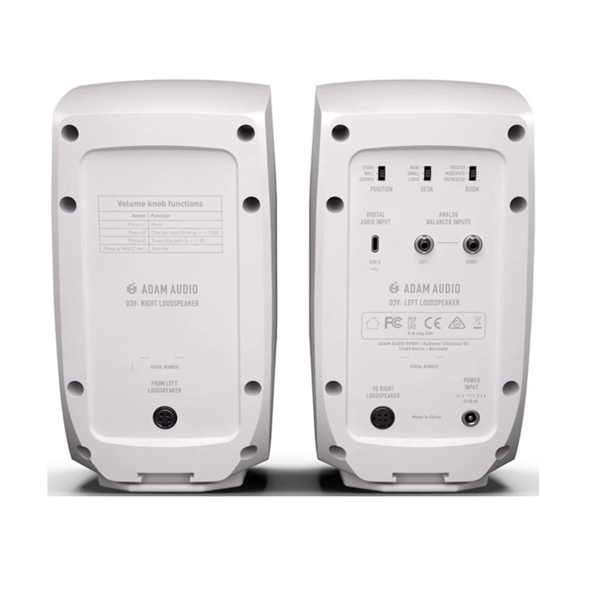 ADAM - Monitor de Estudio Adam Audio D3V White Par