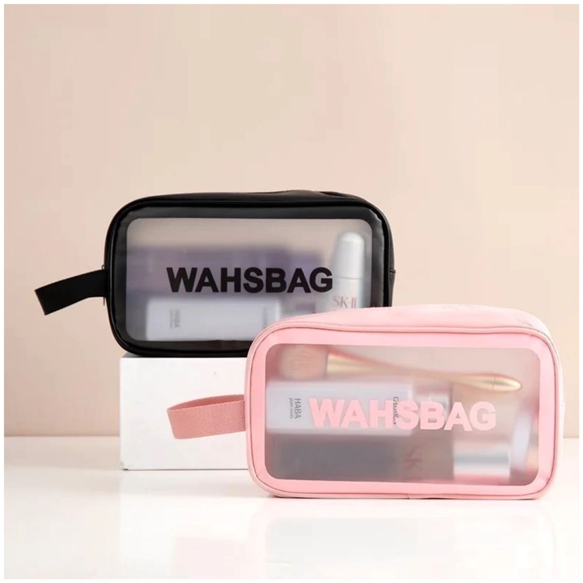 INSPIRA - Estuche bolso neceser grande para cosmeticos impermeable con asa