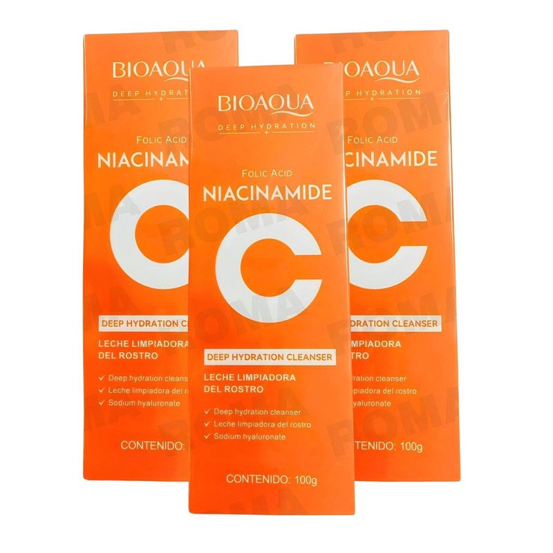 BIOAQUA - PACK 3 LIMPIADOR FACIAL EN GEL VITAMINA C 100G