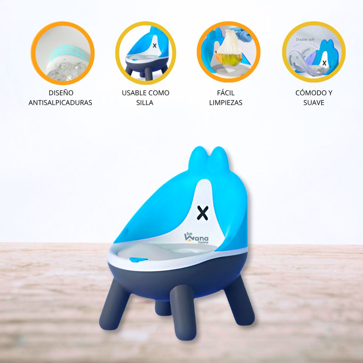 GENERICO - Asiento Bacinica «COMFY KID» Light Blue