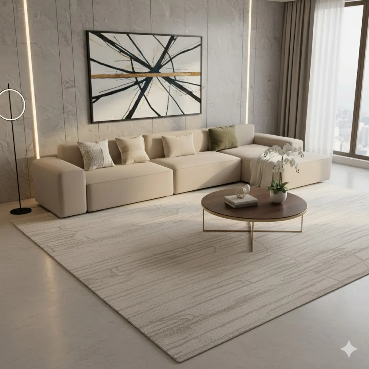 AMBIHOME - Seccional Modular Elegante Shaddai Ambienta Home 4 Cuerpos