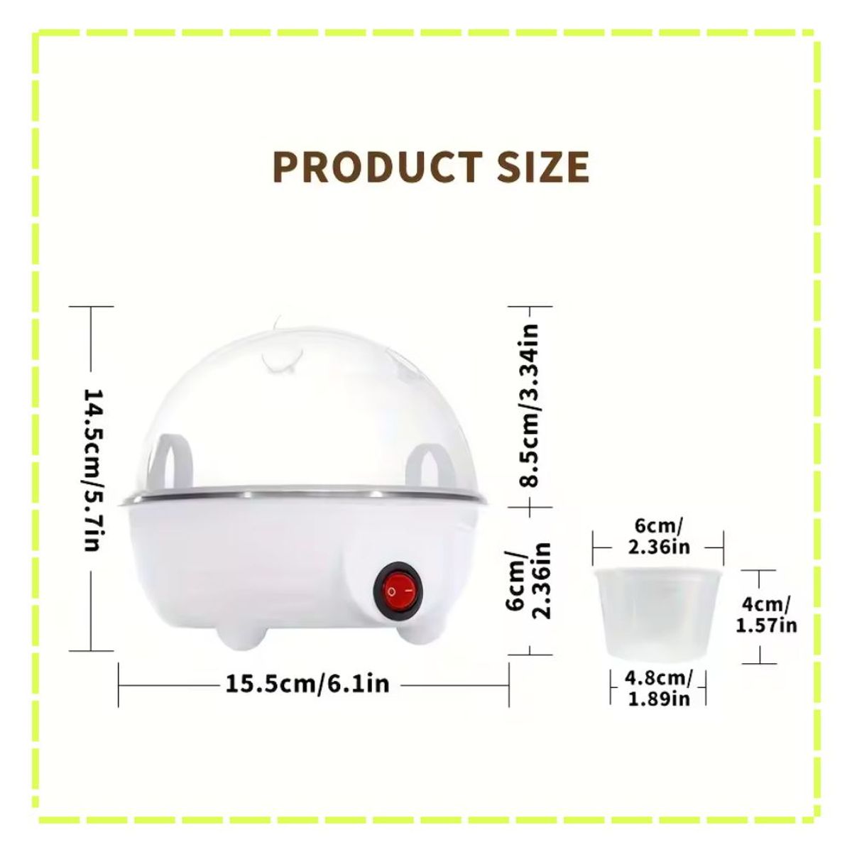 GENERICO - Hervidor de Huevos al Vapor Blanco BM-01EP