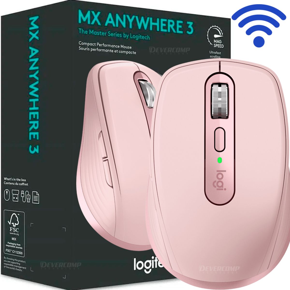 LOGITECH - Mouse Logitech Mx Anywhere 3S Bluetooth Rosa