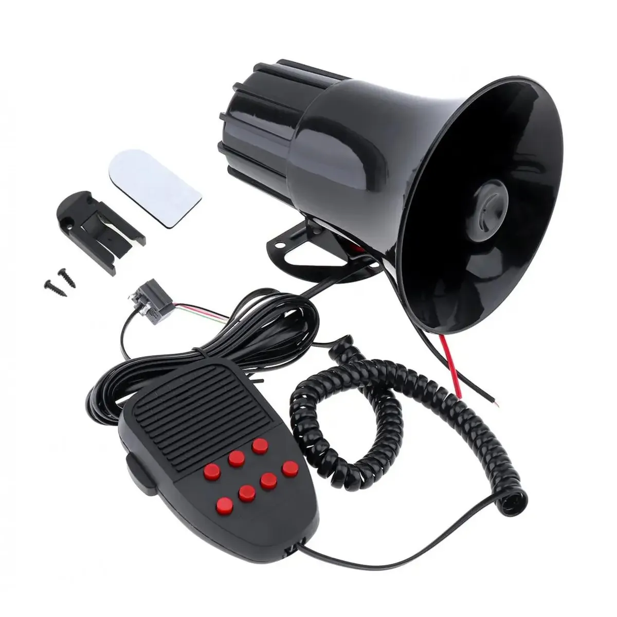 JET - Sirena Megafono 7 Tonos Con Megafono 12V 50w