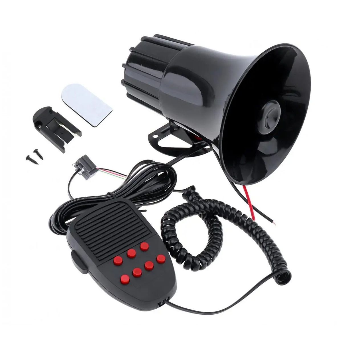 JET - Sirena Megafono 7 Tonos Con Megafono 12V 50w