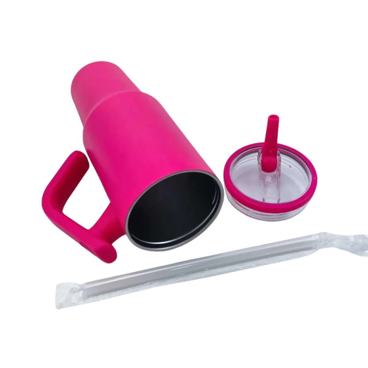 GENERICO - Termo-Taza Toma todo antiderrame  con Asa giratoria LIla 1.2 lt Acero Inoxidable