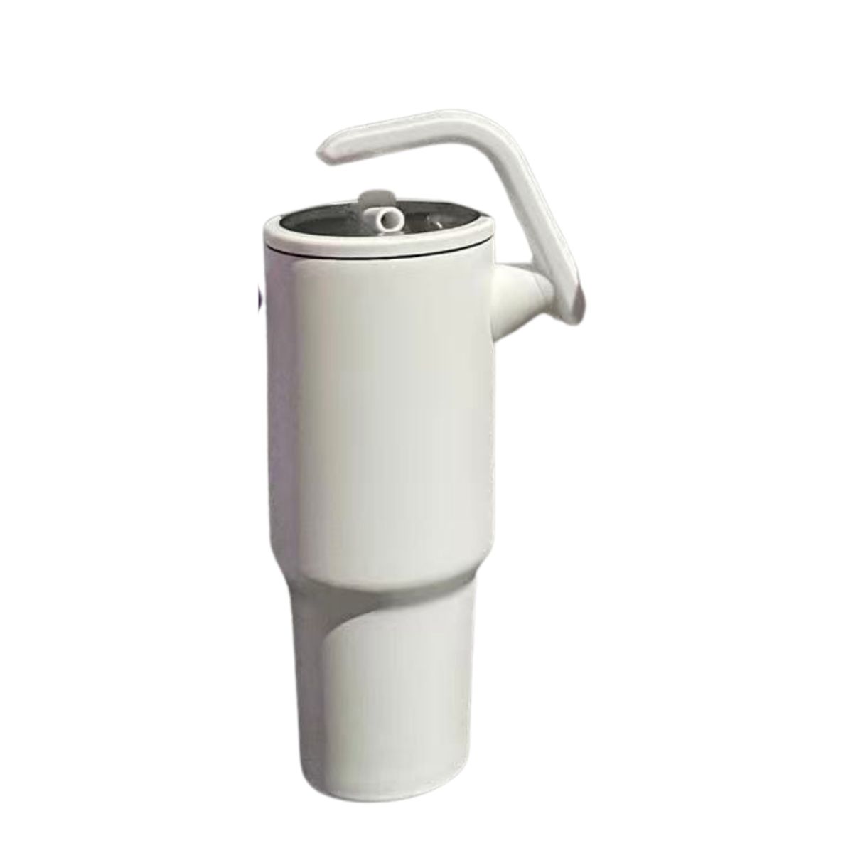 GENERICO - Termo-Taza Toma todo antiderrame  con Asa giratoria Beige 1.2 lt Acero Inoxidable