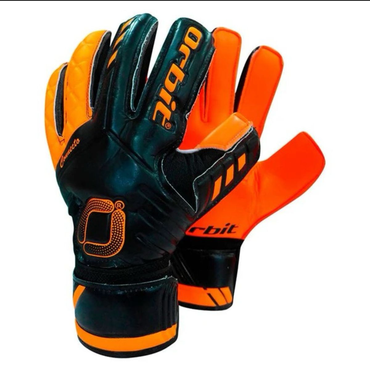 ORBIT - Guantes de Arquero con Varilla Orbit  conecto negro con naranja talla 9