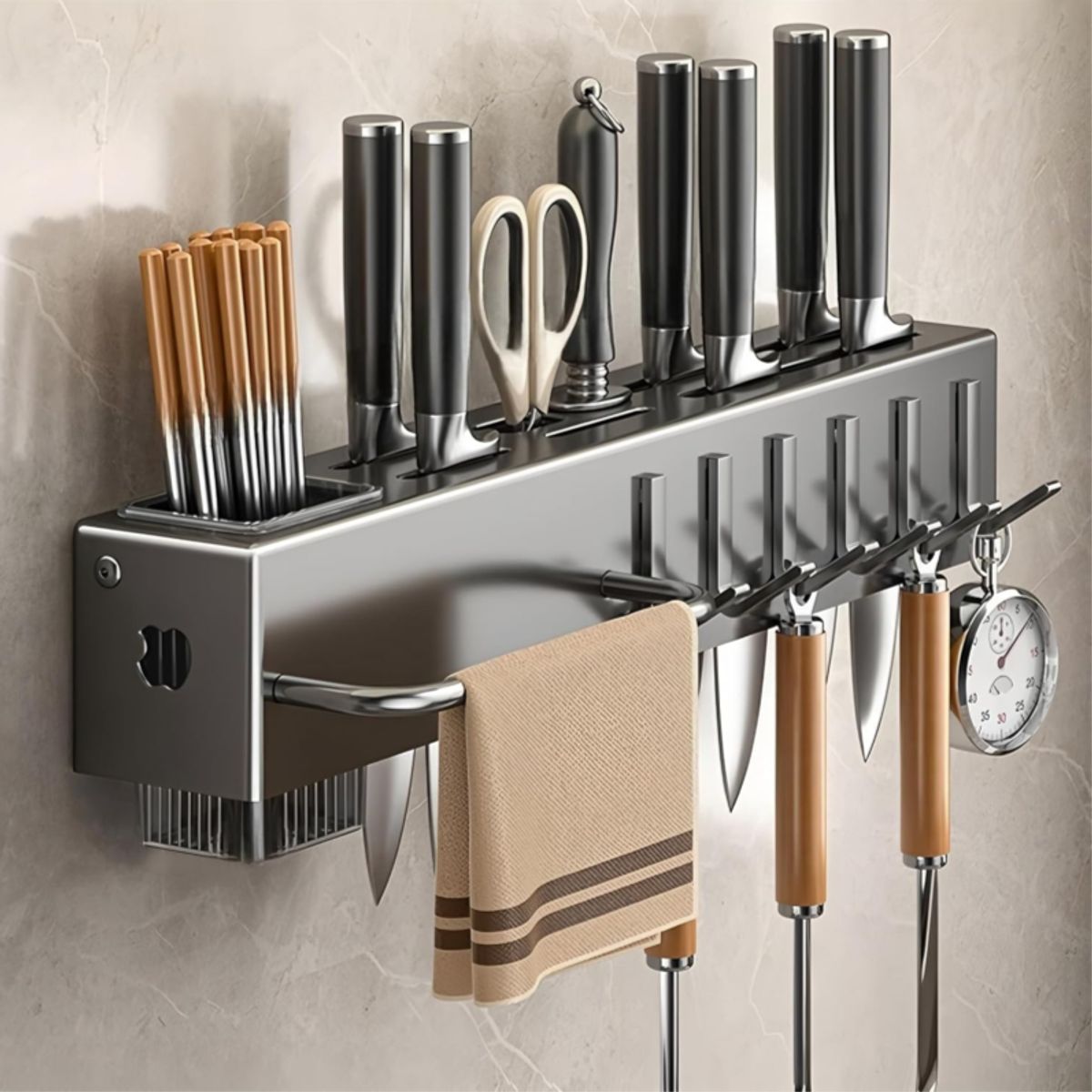 GENERICO - 40CM Organizador de Pared Multiusos para Cocina Utensilios y Cuchillos